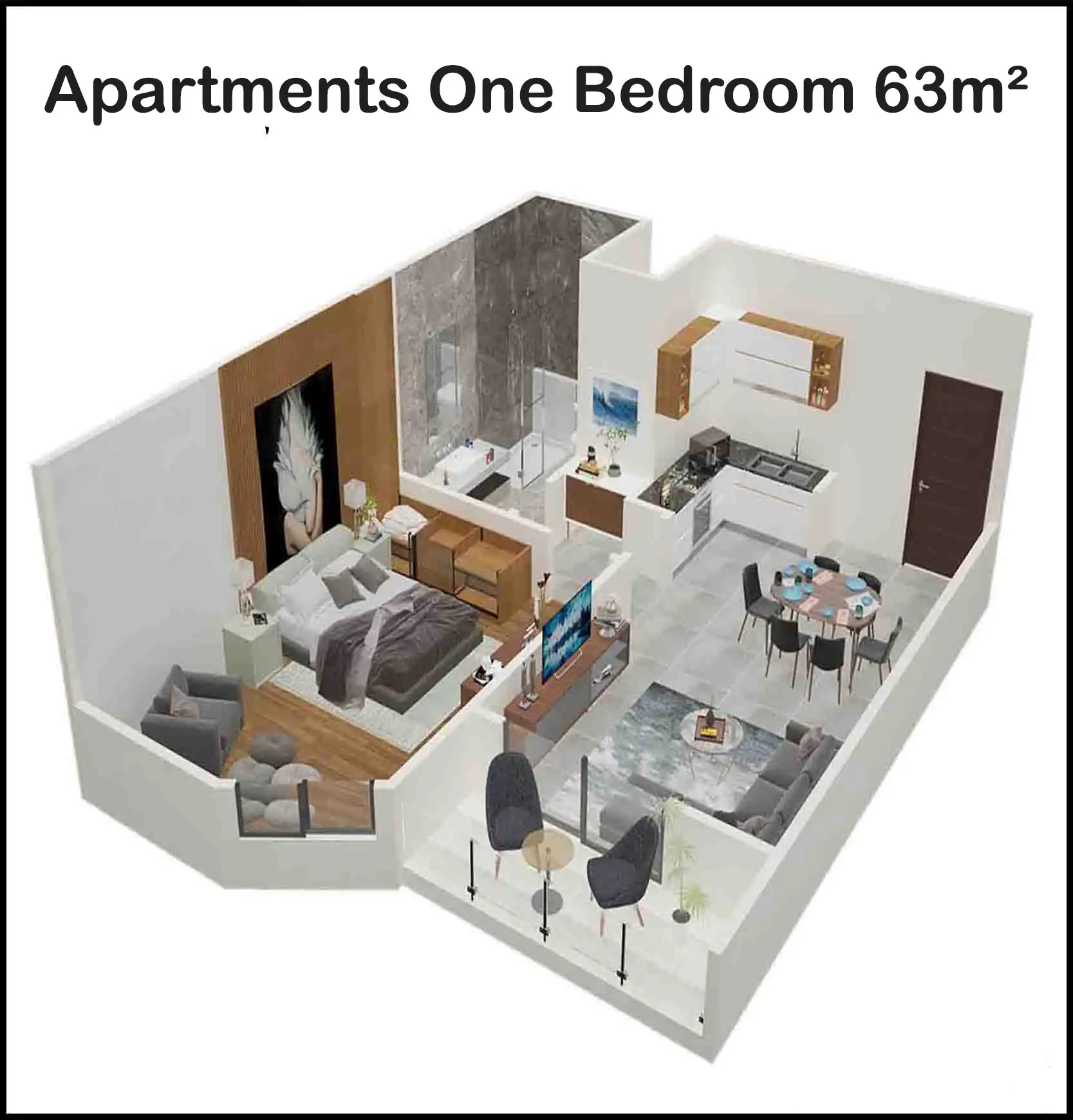 1 Bedroom Apartment 63m² For Sale in Arab Contractors Compound Hurghada